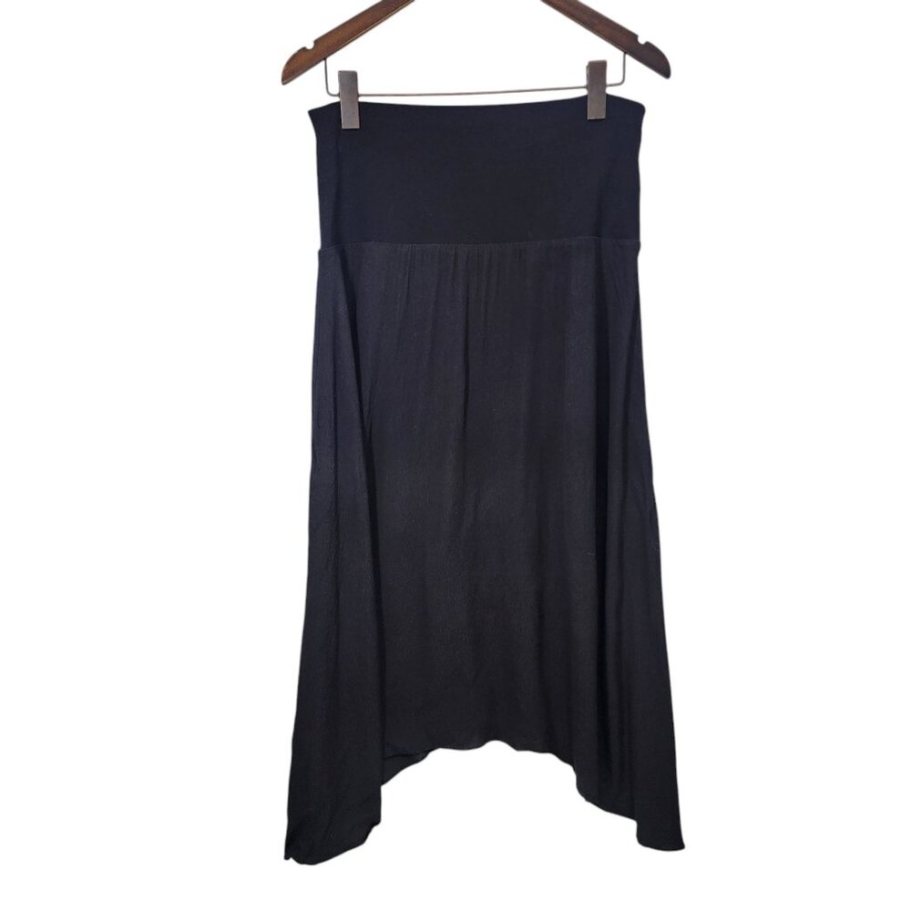 Cabi M'Leggings Skirt Women M Black‎ Sharkbite Hem Foldover Waist Style 5512